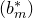 left parenthesis b Subscript m Superscript asterisk Baseline right parenthesis