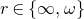 r element of StartSet normal infinity comma omega EndSet