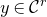 y element of script upper C Superscript r