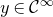 y element of script upper C Superscript normal infinity