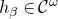 h Subscript beta Baseline element of script upper C Superscript omega