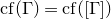 c f left parenthesis normal upper Gamma right parenthesis equals c f left parenthesis left bracket normal upper Gamma right bracket right parenthesis