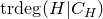 t r d e g left parenthesis upper H vertical bar upper C Subscript upper H Baseline right parenthesis