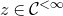 z element of script upper C Superscript less than normal infinity