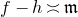 f minus h equivalent to German m