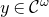 y element of script upper C Superscript omega