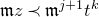 German m z precedes German m Superscript j plus 1 Baseline t Superscript k