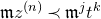 German m z Superscript left parenthesis n right parenthesis Baseline precedes German m Superscript j Baseline t Superscript k