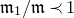 German m 1 divided by German m precedes 1