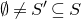 normal empty set not equals upper S prime subset of or equal to upper S