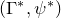 left parenthesis normal upper Gamma Superscript asterisk Baseline comma psi Superscript asterisk Baseline right parenthesis
