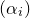 left parenthesis alpha Subscript i Baseline right parenthesis