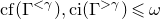 c f left parenthesis normal upper Gamma Superscript less than gamma Baseline right parenthesis comma c i left parenthesis normal upper Gamma Superscript greater than gamma Baseline right parenthesis less than or slanted equals omega