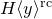 upper H left angle bracket y right angle bracket Superscript r c