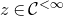 z element of script upper C Superscript less than normal infinity