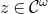 z element of script upper C Superscript omega