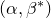 left parenthesis alpha comma beta Superscript asterisk Baseline right parenthesis