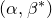 left parenthesis alpha comma beta Superscript asterisk Baseline right parenthesis