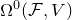 normal upper Omega Superscript 0 Baseline left parenthesis script upper F comma upper V right parenthesis