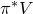 pi Superscript asterisk Baseline upper V