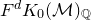 upper F Superscript d Baseline upper K 0 left parenthesis script upper M right parenthesis Subscript double struck upper Q