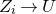 upper Z Subscript i Baseline right arrow upper U