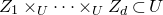 upper Z 1 times Subscript upper U Baseline midline horizontal ellipsis times Subscript upper U Baseline upper Z Subscript d Baseline subset of upper U