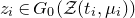 z Subscript i Baseline element of upper G 0 left parenthesis script upper Z left parenthesis t Subscript i Baseline comma mu Subscript i Baseline right parenthesis right parenthesis