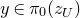 y element of pi 0 left parenthesis z Subscript upper U Baseline right parenthesis