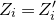 upper Z Subscript i Baseline equals upper Z prime Subscript i