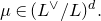 mu element of left parenthesis upper L Superscript or Baseline divided by upper L right parenthesis Superscript d Baseline period