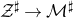 script upper Z Superscript normal ♯ Baseline right arrow script upper M Superscript normal ♯