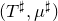 left parenthesis upper T Superscript normal ♯ Baseline comma mu Superscript normal ♯ Baseline right parenthesis