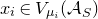 x Subscript i Baseline element of upper V Subscript mu Sub Subscript i Baseline left parenthesis script upper A Subscript upper S Baseline right parenthesis