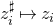 z Subscript i Superscript normal ♯ Baseline right arrow from bar z Subscript i