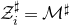 script upper Z Subscript i Superscript normal ♯ Baseline equals script upper M Superscript normal ♯