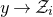 y right arrow script upper Z Subscript i