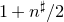 1 plus n Superscript normal ♯ Baseline divided by 2