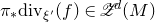 pi Subscript asterisk Baseline normal d normal i normal v Subscript xi prime Baseline left parenthesis f right parenthesis element of script upper Z Superscript d Baseline left parenthesis upper M right parenthesis