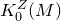 upper K 0 Superscript upper Z Baseline left parenthesis upper M right parenthesis