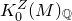 upper K 0 Superscript upper Z Baseline left parenthesis upper M right parenthesis Subscript double struck upper Q