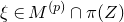 xi element of upper M Superscript left parenthesis p right parenthesis intersection pi left parenthesis upper Z right parenthesis