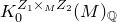 upper K 0 Superscript upper Z 1 times Super Subscript upper M Superscript upper Z 2 Baseline left parenthesis upper M right parenthesis Subscript double struck upper Q