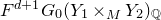 upper F Superscript d plus 1 Baseline upper G 0 left parenthesis upper Y 1 times Subscript upper M Baseline upper Y 2 right parenthesis Subscript double struck upper Q