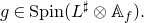 g element of normal upper S normal p normal i normal n left parenthesis upper L Superscript normal ♯ Baseline circled times double struck upper A Subscript f Baseline right parenthesis period