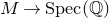 upper M right arrow normal upper S normal p normal e normal c left parenthesis double struck upper Q right parenthesis