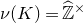 nu left parenthesis upper K right parenthesis equals ModifyingAbove double struck upper Z With caret Superscript times