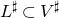 upper L Superscript normal ♯ Baseline subset of upper V Superscript normal ♯