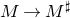 upper M right arrow upper M Superscript normal ♯