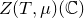 upper Z left parenthesis upper T comma mu right parenthesis left parenthesis double struck upper C right parenthesis